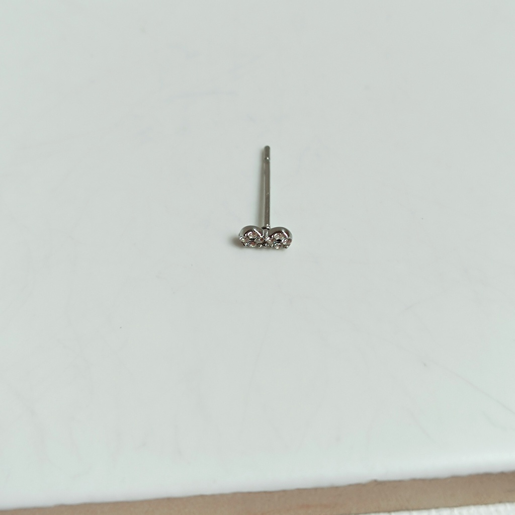 Pendientes Infinito Circonitas Plateado