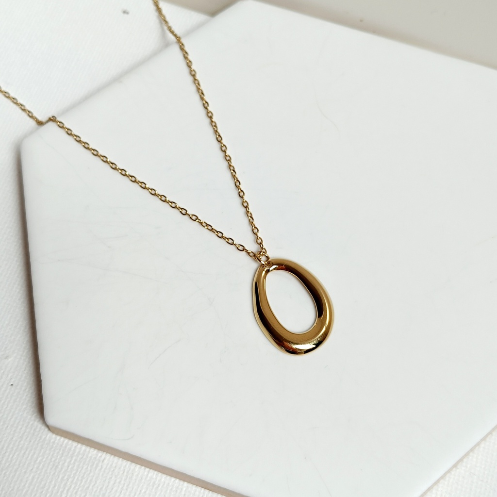 Collar Maxi Óvalo Dorado