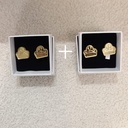 Pendientes Metacrilato Peinetas Fallera Dorado (PROMO 2 PARES)