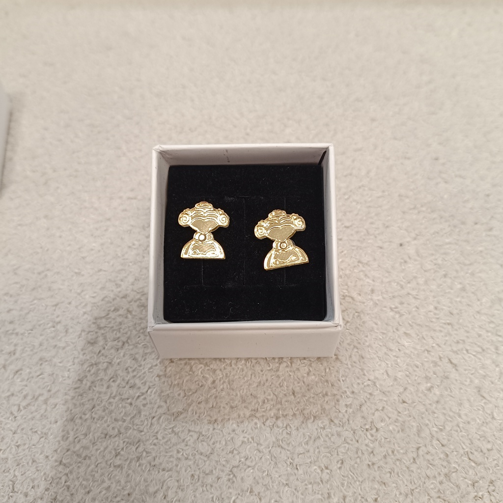 Pendientes Metacrilato Mini Fallera Dorado