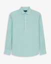 Polera Linen Stripes Aqua Dream - Harper &amp; Neyer