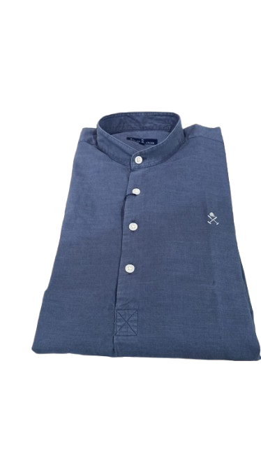 Polera Mao Lino Blue Shadow - Harper &amp; Neyer