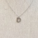 Collar Inicial Plateada Brillo Letra "D"