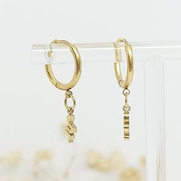 Aritos Charm Serpiente Dorado