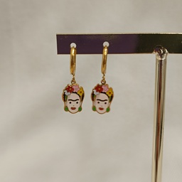 [PM25026] Aritos Charm Frida Esmaltado Dorado