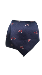 [CB201] Corbata Azul Marino Vespas Rojas