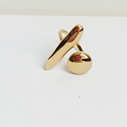[J25185Y] Anillo Stick Y Círculo Dorado