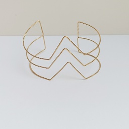 [J250079] Brazalete Ultra Fino Triple Dorado