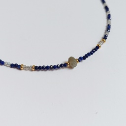 Collar Cadena De Pedrería Dorado