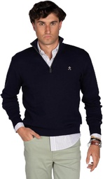 Jersey Icon Zipper Navy Blue - Harper &amp; Neyer