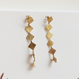 Pendientes Rombos Mate Collection Dorados