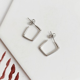Aros Cuadrado Plateado