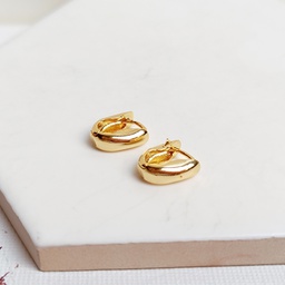 Pendiente Aro Geo Dorado