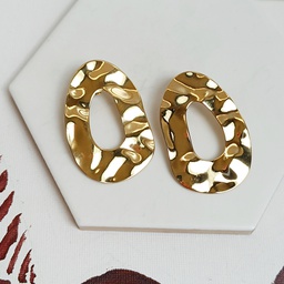 Pendientes Anchos Chapado Dorado