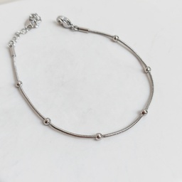Pulsera Bolitas Simples  Plateado