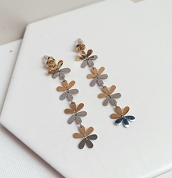 Pendientes Flores Bicolor