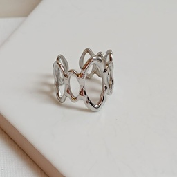 Anillo Óvalos Plateado