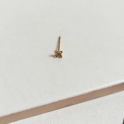 Pendientes Florecita Circonitas Dorado