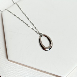 Collar Maxi Óvalo Plateado