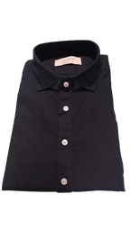 Camisa Polera Sport Lino Negro - Silbon