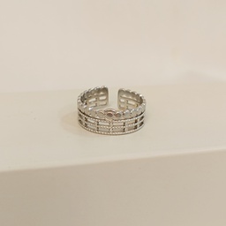 Anillo Celdas Plateado